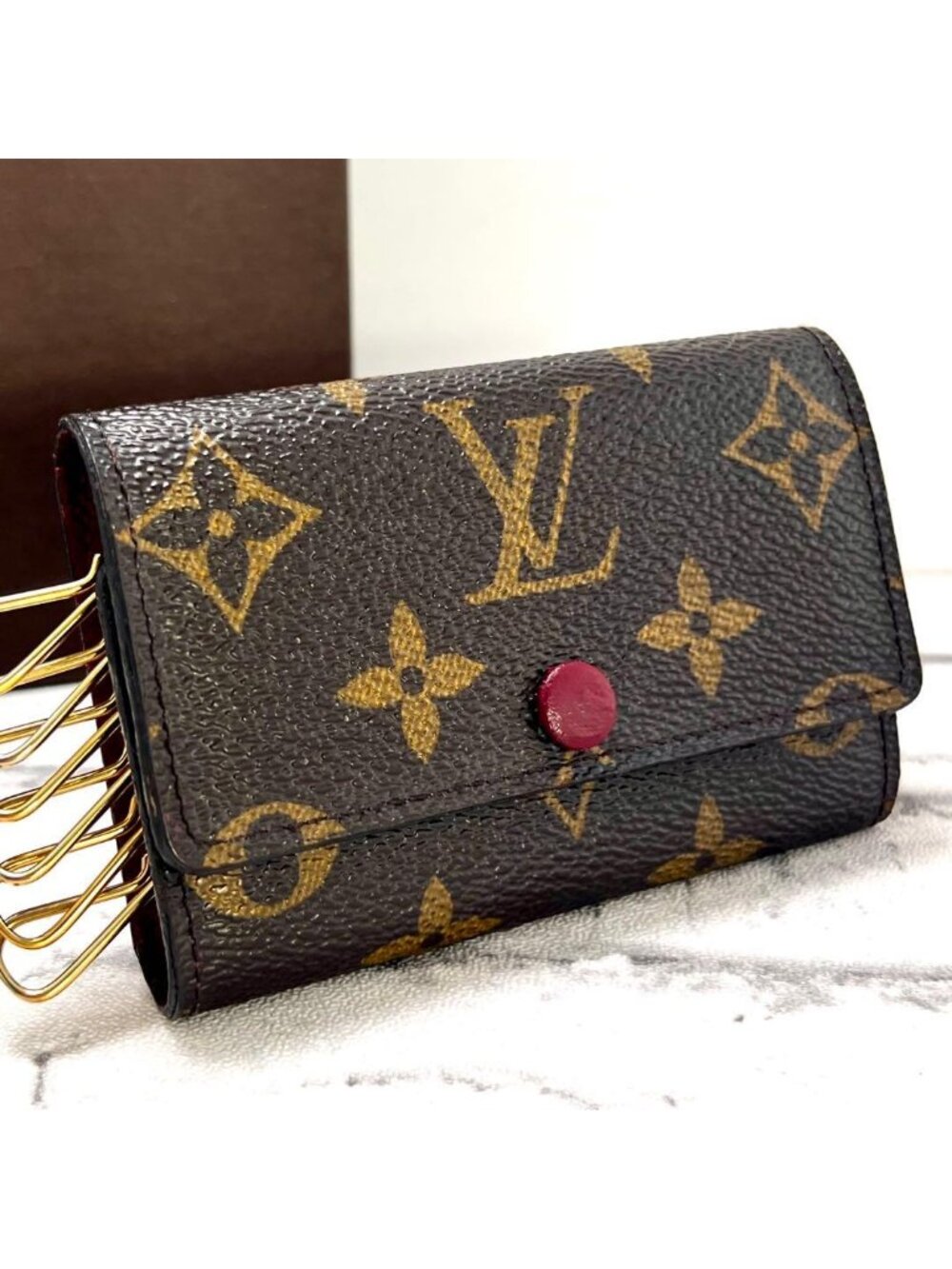Louis Vuitton Monogram Multicles 6 Fuchsia Key Holder